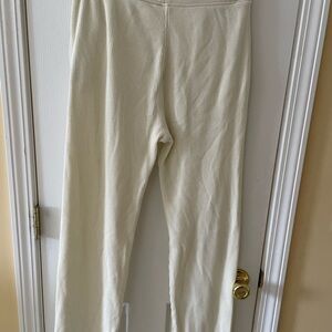 🤍 SKIMS Cream Ribbed Waffle Knit Lounge Pants – Size M 🤍